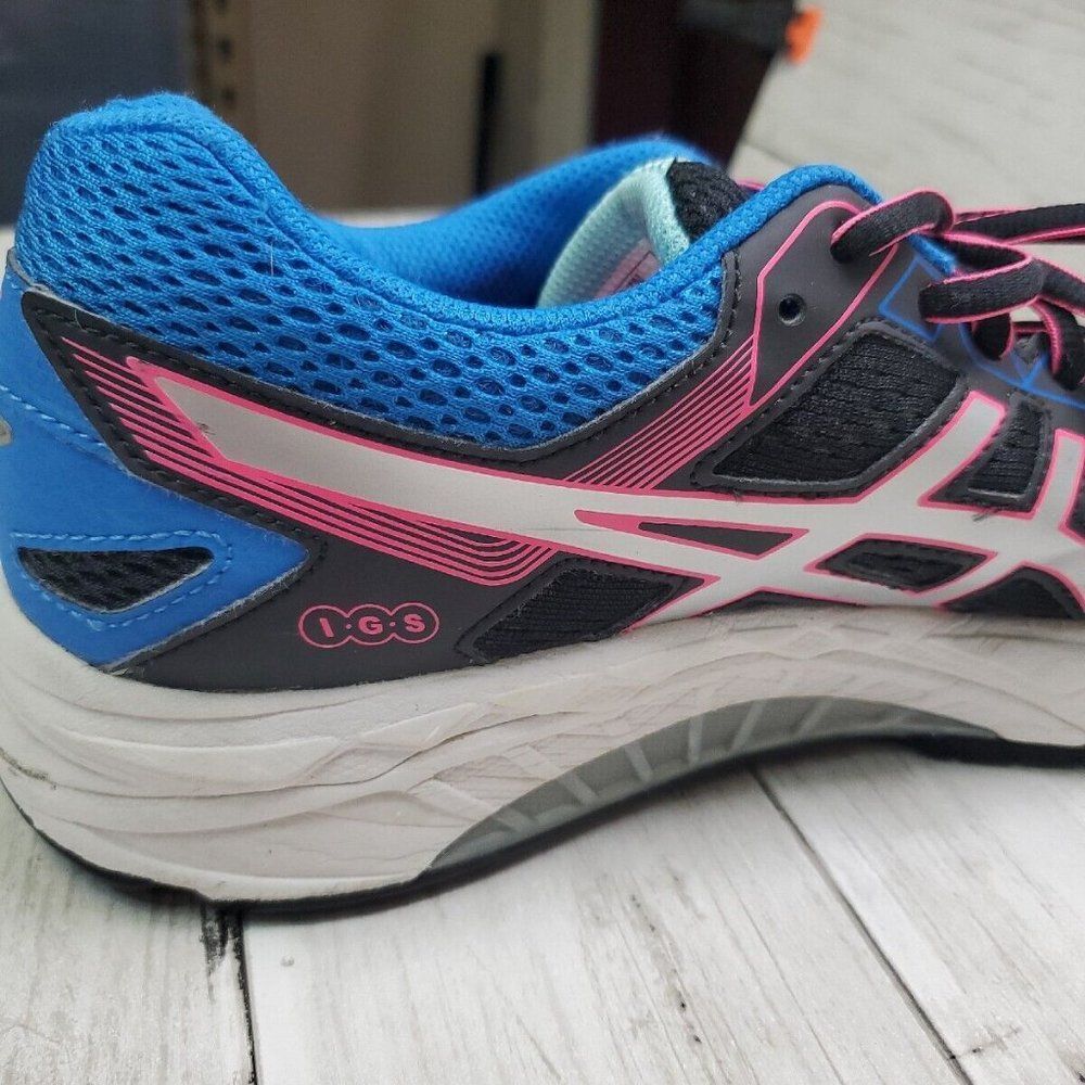 Asics Gel Contend 3 Running Shoes Sneakers T5G7N Womens Size 9 Black Blue P/T - Picture 11 of 14